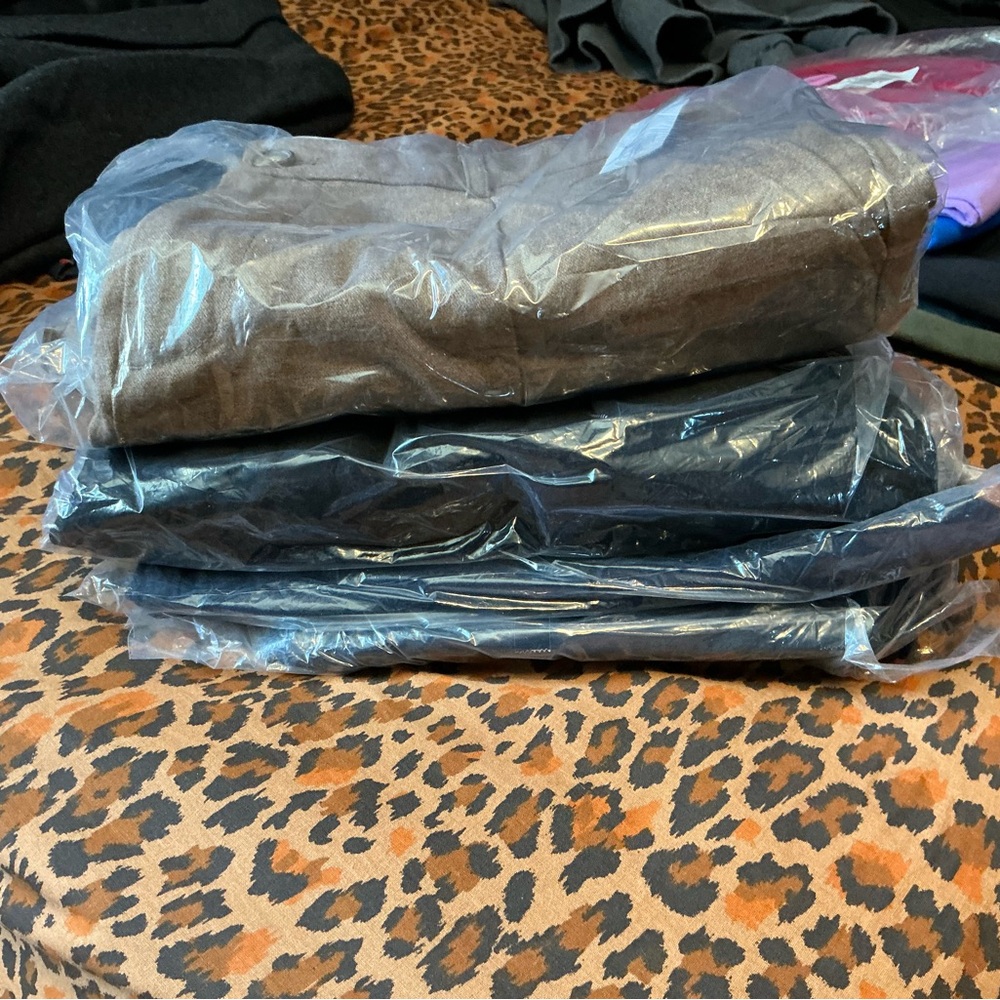 Bundle of Black, Brown and Blue Taper Pants
